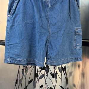 Denim Cargo Shorts - Blue
